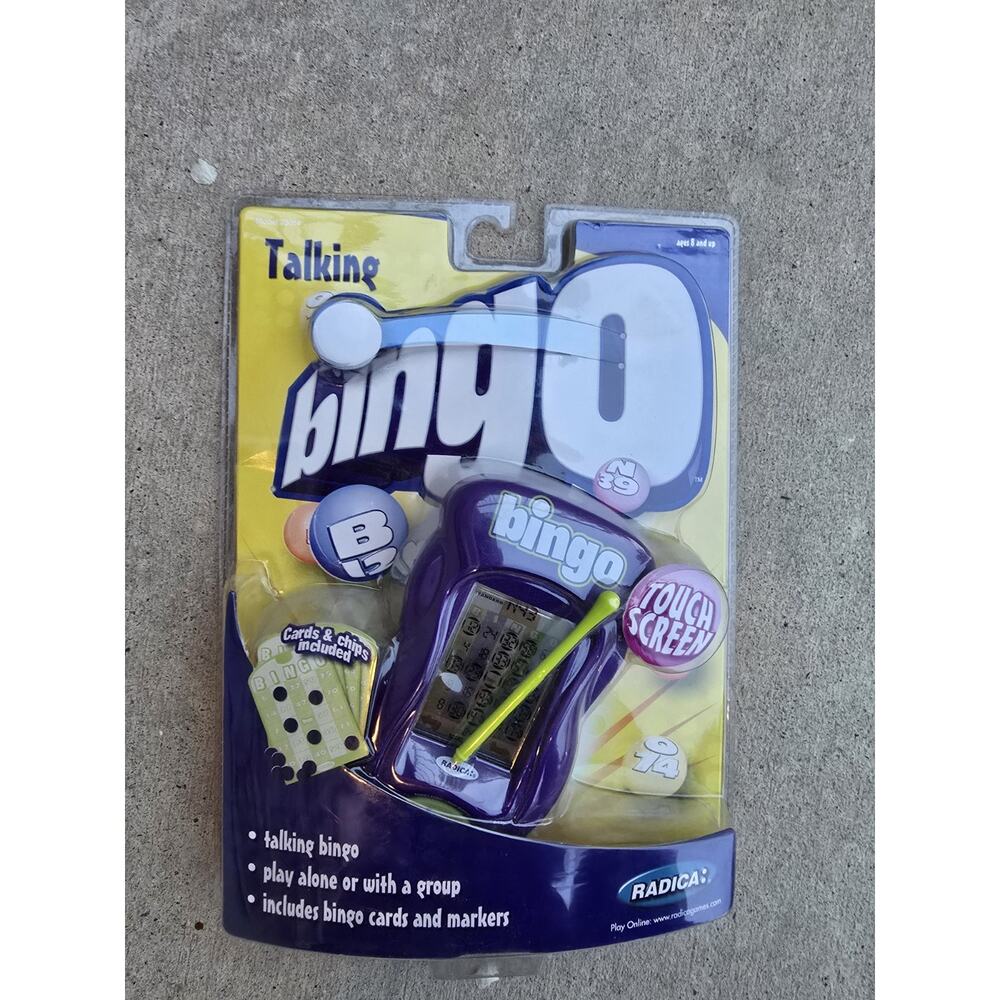 RADICA Talking Bingo Handheld Game (Touch Screen) SEALED 2002